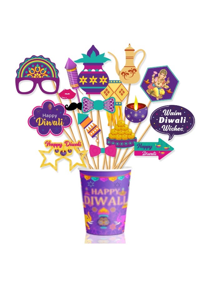 Diwali Decoration Happy Diwali Party Props, Multi Colour, Diwali Decoration Item, Diwali Décor Items (25 Pcs) - Image 5