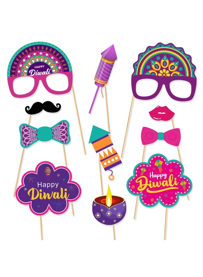 Diwali Decoration Happy Diwali Party Props, Multi Colour, Diwali Decoration Item, Diwali Décor Items (25 Pcs) - Image 4
