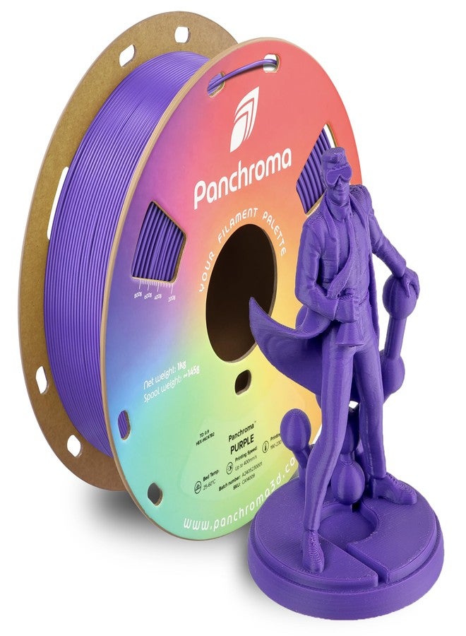 Polymaker Panchroma Purple Filament 1.75mm 1kg, Prints Better Than PLA - Panchroma 1.75 Purple 3D Printing Filament, Enables High Speed Printing, Compatible with Most 3D Printers - Image 1