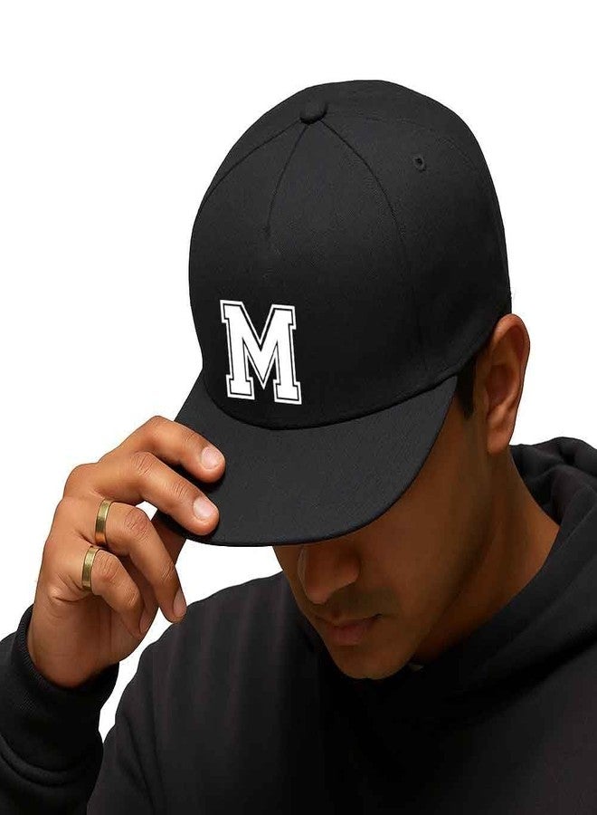 Nutcase Personalized Rappers Cap for Men - Black Hip Hop Swag Cap with Initial - Image 2