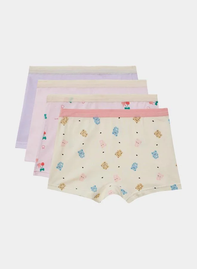 ستايلي Styli Pack of 4 - Printed Boxer Shorts