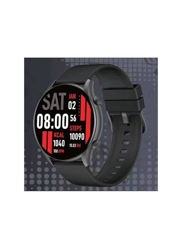 KIESLECT - Kieslect Kr Calling Watch, Stable BT 5.2 Calling, 3D Fullview Colorful Display, Double Straps - Black - Image 1
