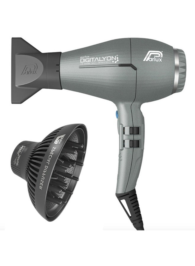 بارلوكس مجفف شعر بارلوكس ديجيتاليون + موزع ماجيك سينس [قابس أوروبي 220 فولت] - علبة رمادية لامعة - Image 1