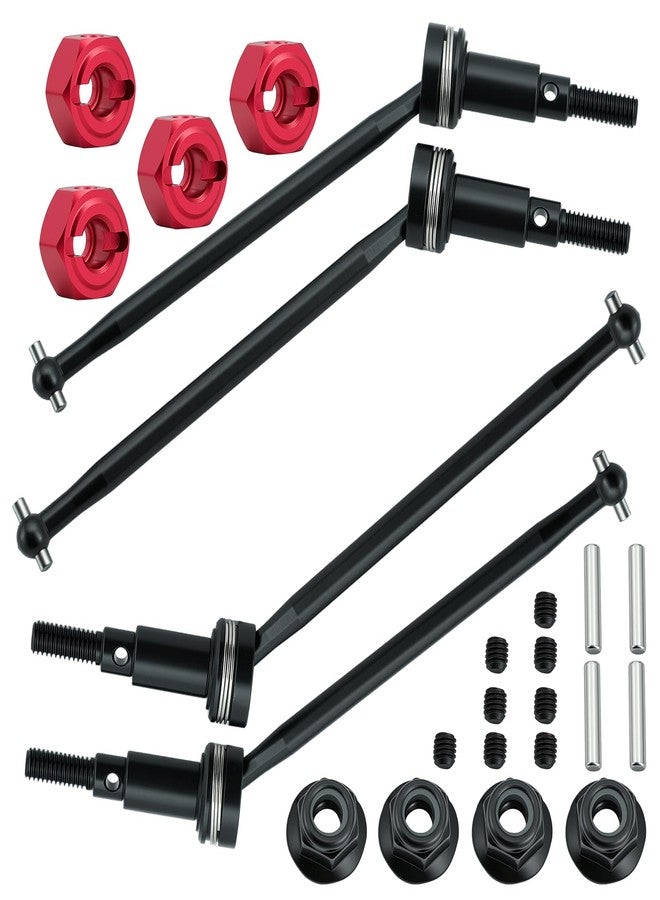 POLANTA #45 Steel CVD Driveshaft Front Rear Drive Shafts Set for Arrma 1/16 Mini Kraton 3S,Drive Shaft Thickened Upgraded Version,Replace ARA-2668 (Black) - Image 1