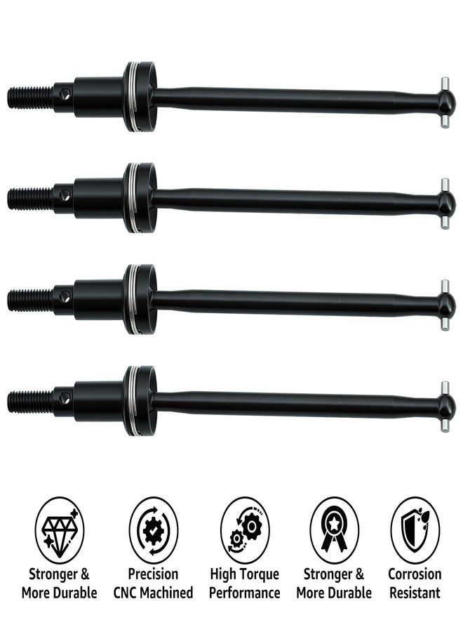 POLANTA #45 Steel CVD Driveshaft Front Rear Drive Shafts Set for Arrma 1/16 Mini Kraton 3S,Drive Shaft Thickened Upgraded Version,Replace ARA-2668 (Black) - Image 3