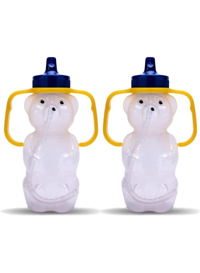 TalkTools Honey Bear Straw Cup, Dishwasher Safe Baby Drinking Bottle, Premium Food-Grade Material, Honeybear Sippy Cup for Ages 4+ Months, Trainer for Babies, Kids and Toddlers (2pack 7oz) - Image 1