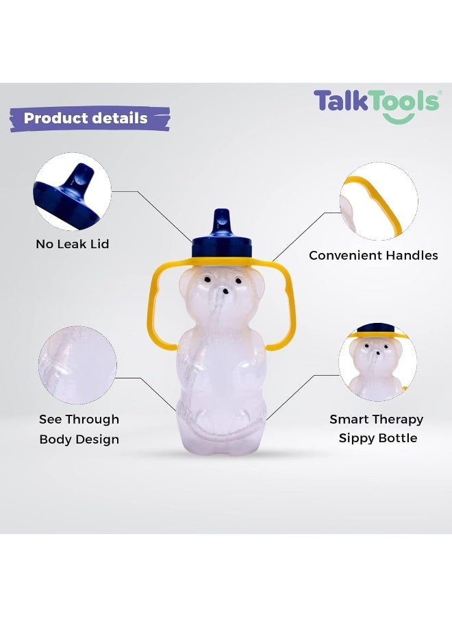 TalkTools Honey Bear Straw Cup, Dishwasher Safe Baby Drinking Bottle, Premium Food-Grade Material, Honeybear Sippy Cup for Ages 4+ Months, Trainer for Babies, Kids and Toddlers (2pack 7oz) - Image 3
