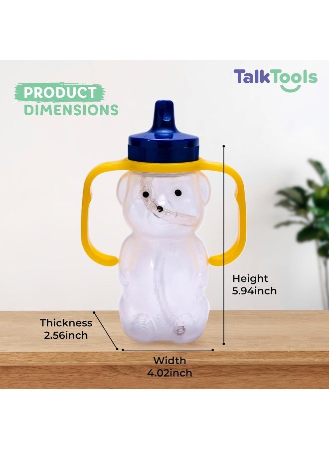TalkTools Honey Bear Straw Cup, Dishwasher Safe Baby Drinking Bottle, Premium Food-Grade Material, Honeybear Sippy Cup for Ages 4+ Months, Trainer for Babies, Kids and Toddlers (2pack 7oz) - Image 2