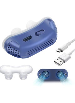 Dominy Anti Snoring Devices,Double Vortex Anti Snoring Device,Adjustable and Breathable,Up to 10 Hours,Suitable for All Nose Shapes-Blue  - Image 1