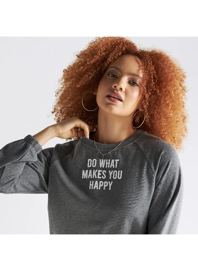 FAV Printed Sweatshirt with Long Sleeves