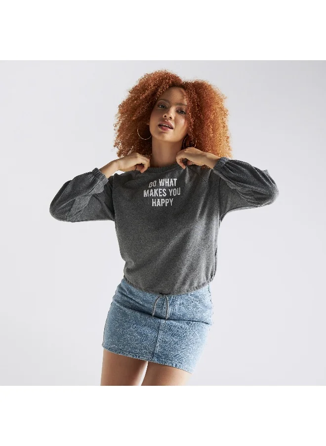 FAV Printed Sweatshirt with Long Sleeves