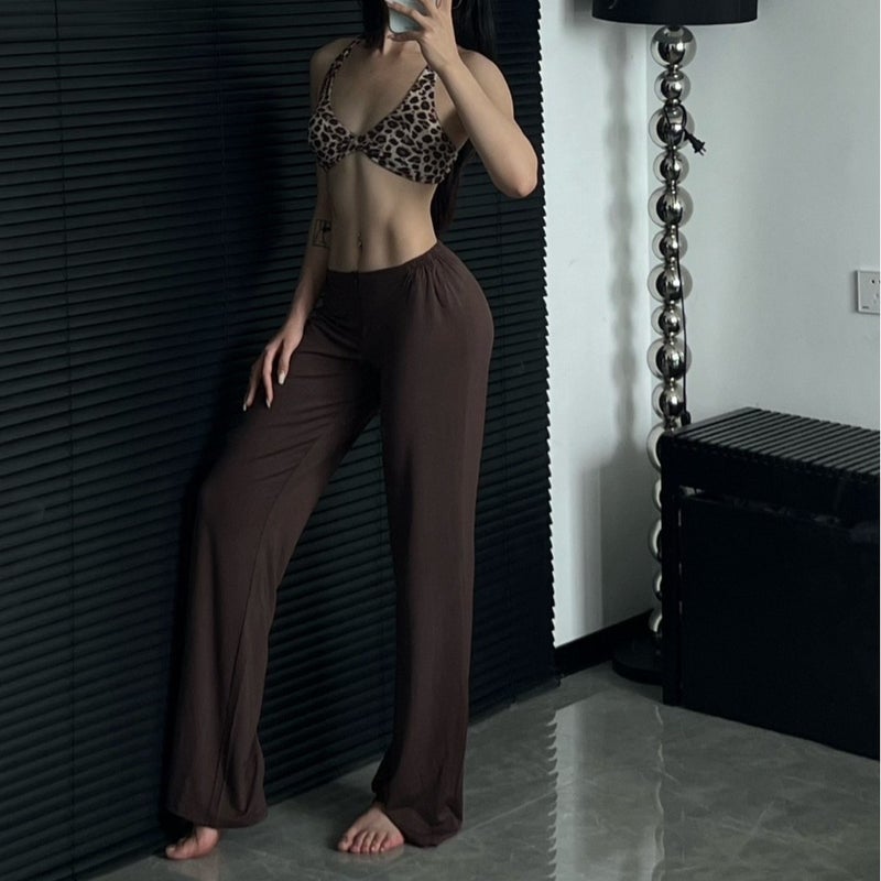 Women's Yoga Pants Straight Leg High Waist with Zipper - Image 2