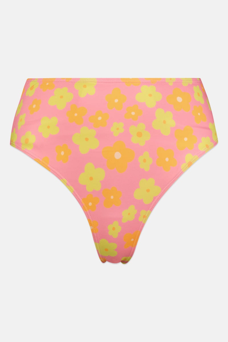 MONKI Women Floral Print Bikini Bottom, Pink - Image 2