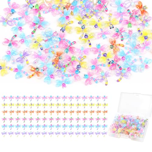 QUPIVA 90Pcs Mini Resin Dragonflies Figurine Tiny Dragonfly Garden Decor for DIY Crafft Fairy Garden Dollhouse Micro Landscaping Decoration - Image 1