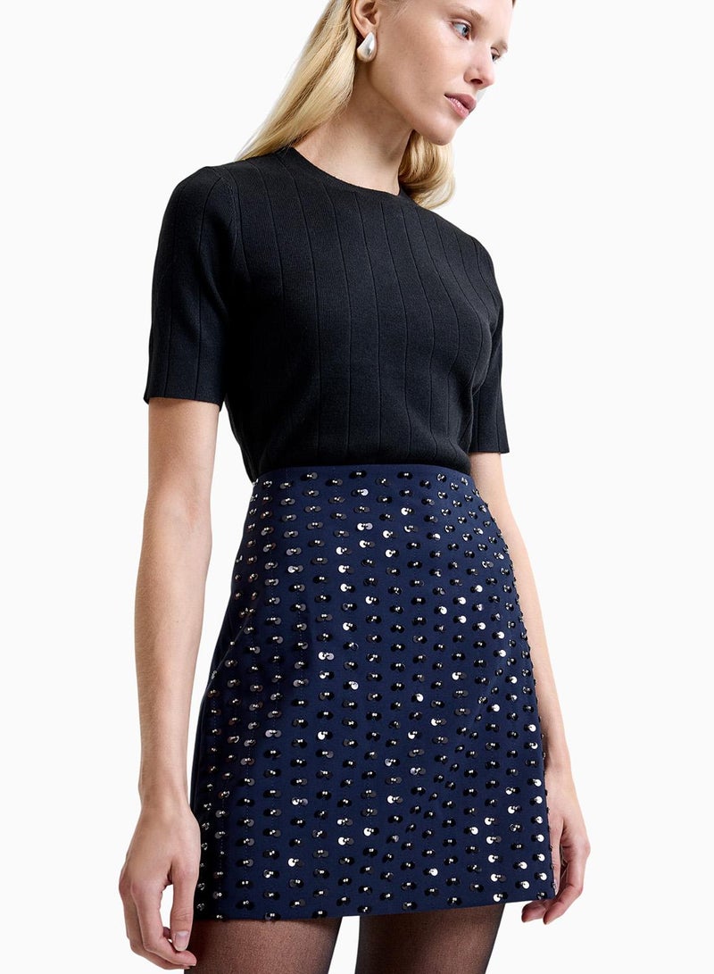 French Connection Sherry Embellished Mini Skirt - Image 3