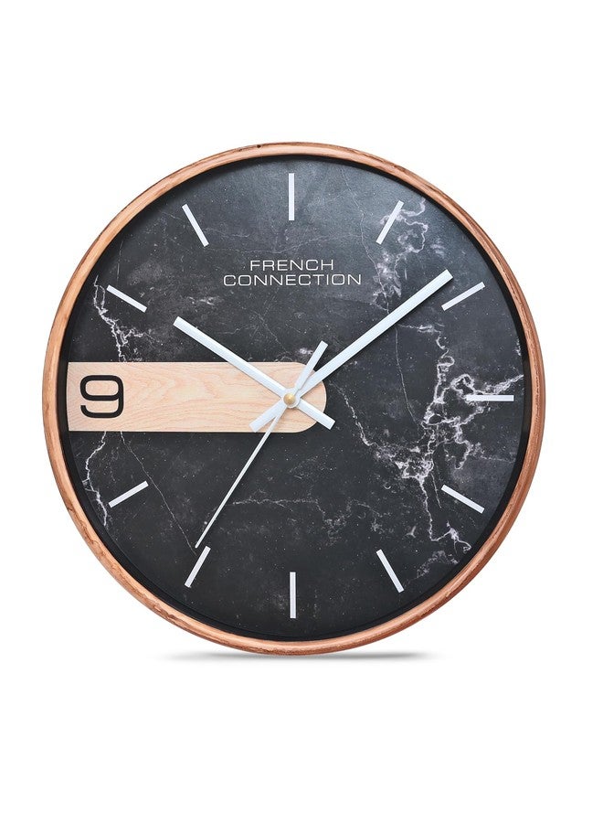 French Connection Luxury Wall Clock with Black Luxury Design - Size: 12 Inches - FCWC10-A - Image 1