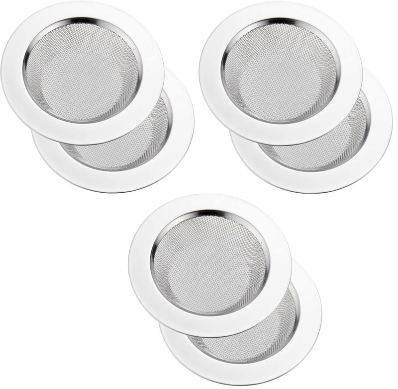 SHUTTLE ART 2 Pcs Kitchen Sink Strainer, Stainless Steel Sink Drain Strainer, Drain Filter Strainer, Bathroom Sink Stopper, Hair Catcher, for Kitchen Sink, Bathroom, Bathtub, Wash Basin (2) - Image 1