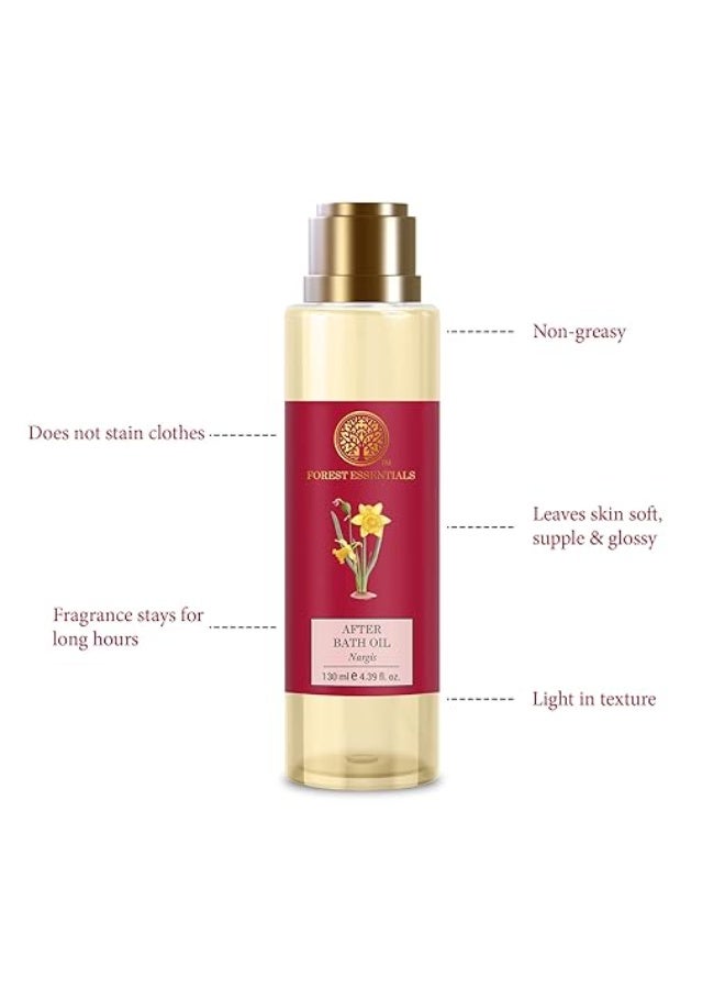 Forest Essentials After Bath Oil Nargis | After Shower on Wet Skin | Keeps Skin Hydrated | For Lightly Scented & Soft Skin | For Daily Use - Image 2