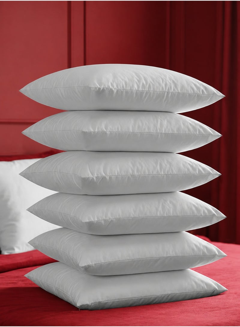 House One 6 Pieces | Microfiber Cushion Filler - White - 50x30 cm - Image 1