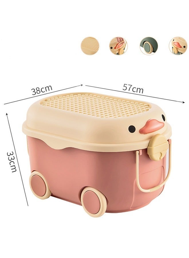 Children's Toy Storage Box, Large Kids Toy Storage Chest, Toy storage basket with wheels and handles, Suitable for Toys, Clothing, Books, Nursery Room, Playroom (DMYT-8637) - Image 3