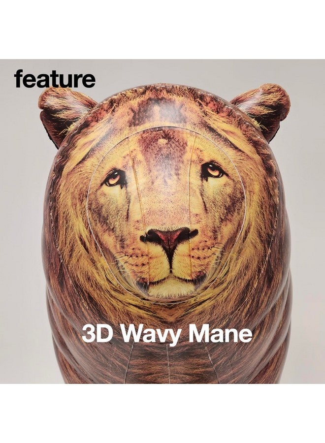 Jet Creations أسد ذكر ملك أفريقيا تمثال الحياة البرية سفاري 36" قابل للنفخ قائم بذاته - Image 5