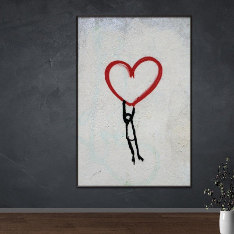 Marktna Modern design canvas painting with a hollow frame, size (60×90), one piece - Image 1