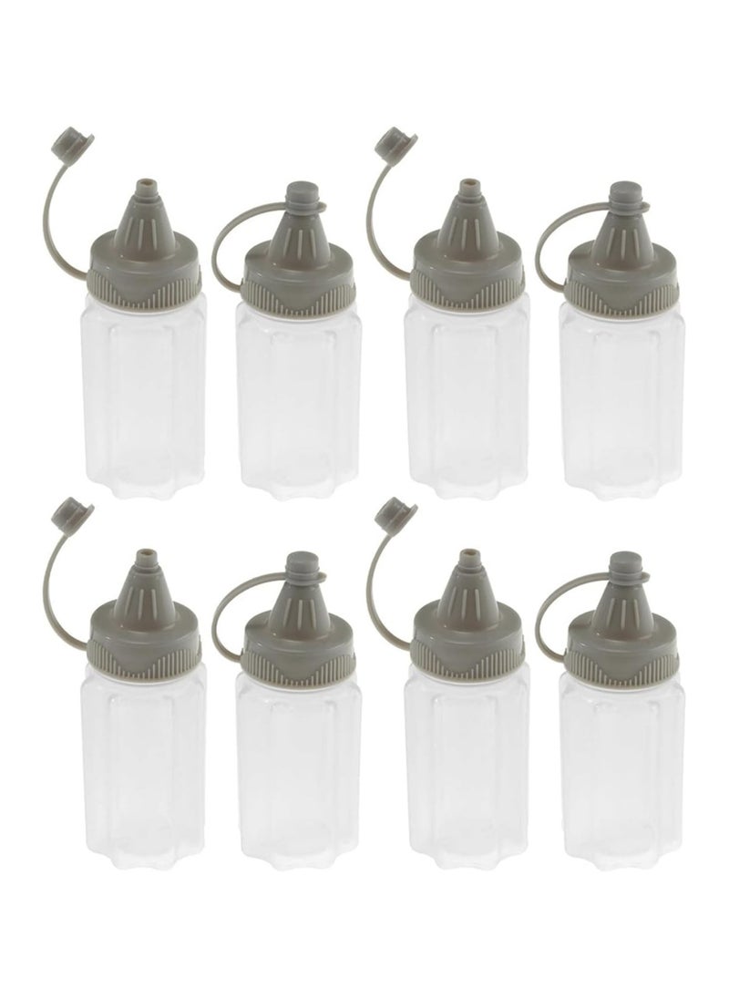 Oasisgalore - 8pcs Mini Condiment Squeeze Bottle Sauce Containers Ketchup Bottles Portable Honey/Oil Dressing Bottles Dipping Container for Lunch Box Picnic Trave, PP, 1Oz - Image 1