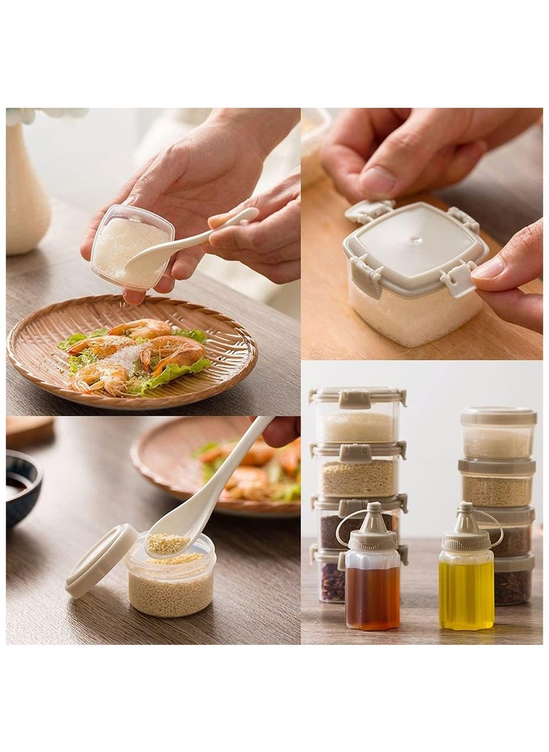 Oasisgalore - 8pcs Mini Condiment Squeeze Bottle Sauce Containers Ketchup Bottles Portable Honey/Oil Dressing Bottles Dipping Container for Lunch Box Picnic Trave, PP, 1Oz - Image 1