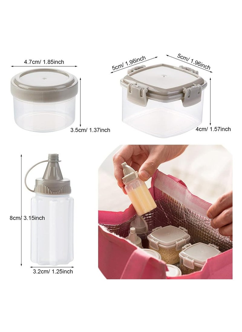 Oasisgalore - 8pcs Mini Condiment Squeeze Bottle Sauce Containers Ketchup Bottles Portable Honey/Oil Dressing Bottles Dipping Container for Lunch Box Picnic Trave, PP, 1Oz - Image 1