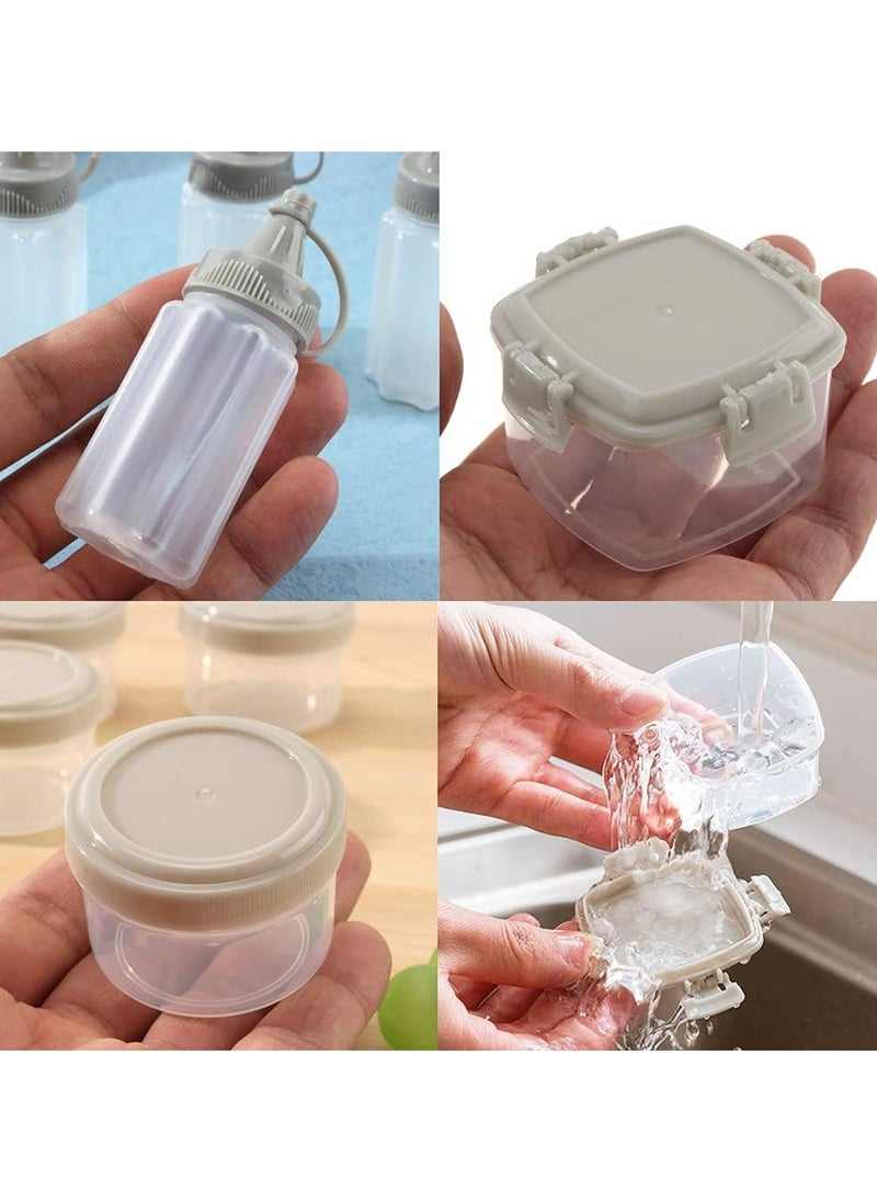 Oasisgalore - 8pcs Mini Condiment Squeeze Bottle Sauce Containers Ketchup Bottles Portable Honey/Oil Dressing Bottles Dipping Container for Lunch Box Picnic Trave, PP, 1Oz - Image 1
