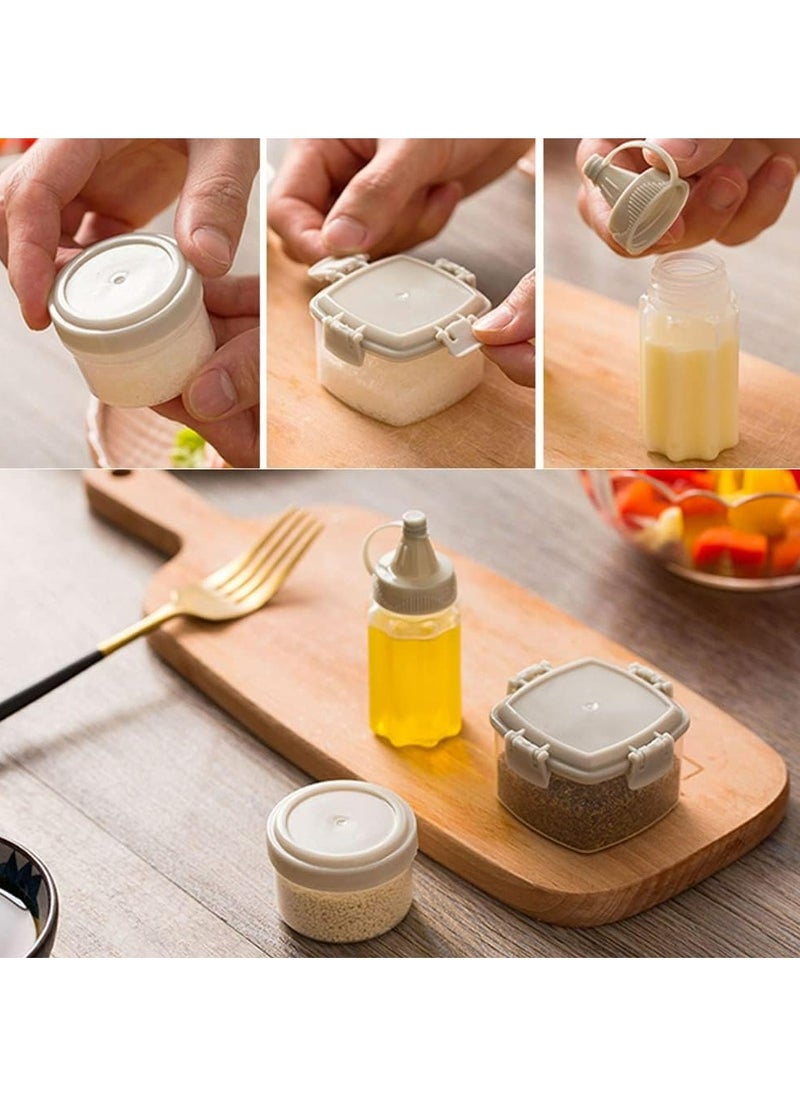 Oasisgalore - 8pcs Mini Condiment Squeeze Bottle Sauce Containers Ketchup Bottles Portable Honey/Oil Dressing Bottles Dipping Container for Lunch Box Picnic Trave, PP, 1Oz - Image 1