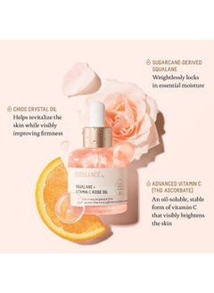 BIOSSANCE BIOSSANCE Squalane + Vitamin C Rose Oil, Advanced Facial Oil - Brightening, Firming, and Hydrating Serum for All Skin Types - Chios Crystal Oil, Damascus Rose Extract & Squalane for Radiance - 1oz  - Image 3