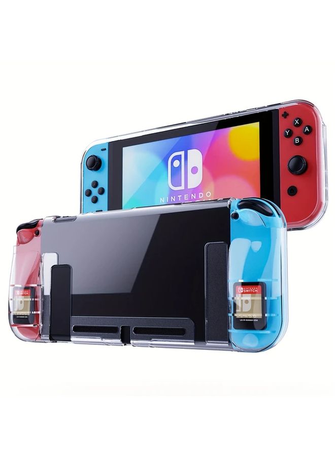 Transparent Soft Case For Nintendo Switch OLED With Plug In Base Charging Support - Image 4