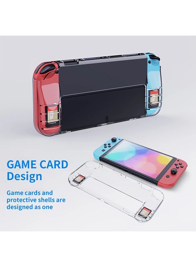 Transparent Soft Case For Nintendo Switch OLED With Plug In Base Charging Support - Image 1
