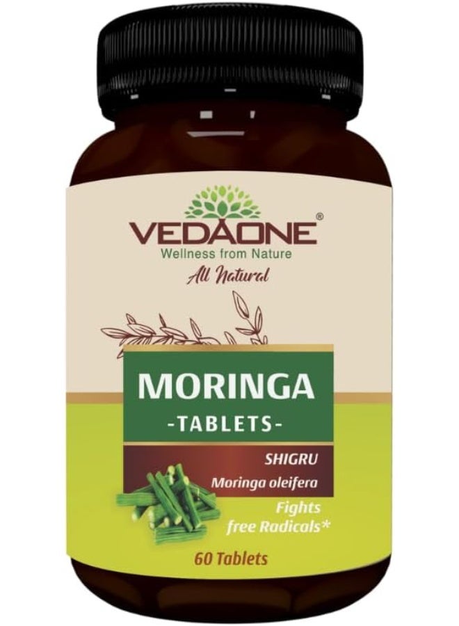 VEDAONE All Natural Premium Moringa tablets 750mg each| 60 Tablet - Image 1