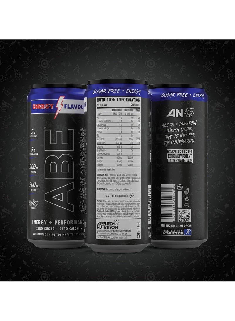 Applied Nutrition Applied Nutrition ABE Ultimate Pre Workout Drink, Increases Physical Performance, Contributes to the Reduction of Tiredness & Fatigue, Energy Flavor-330 ml  - Image 4