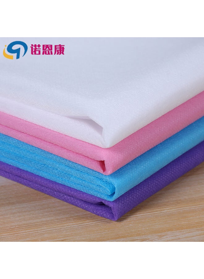 Beauty Salon Thickened Disposable Bed Sheet Non-woven Folding Breathable Care Pad Massage Single Cross Hole Sheet Pack-Color:White (cross Hole)-Specifications:80*190cm (thick) - Image 1