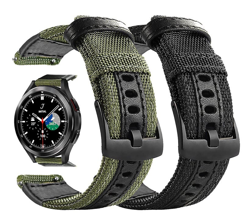 KASTWAVE Nylon Strap Compatible with Samsung Galaxy Watch 4 & Classic 42mm/46mm, 20mm Replacement Sport Band - Image 2