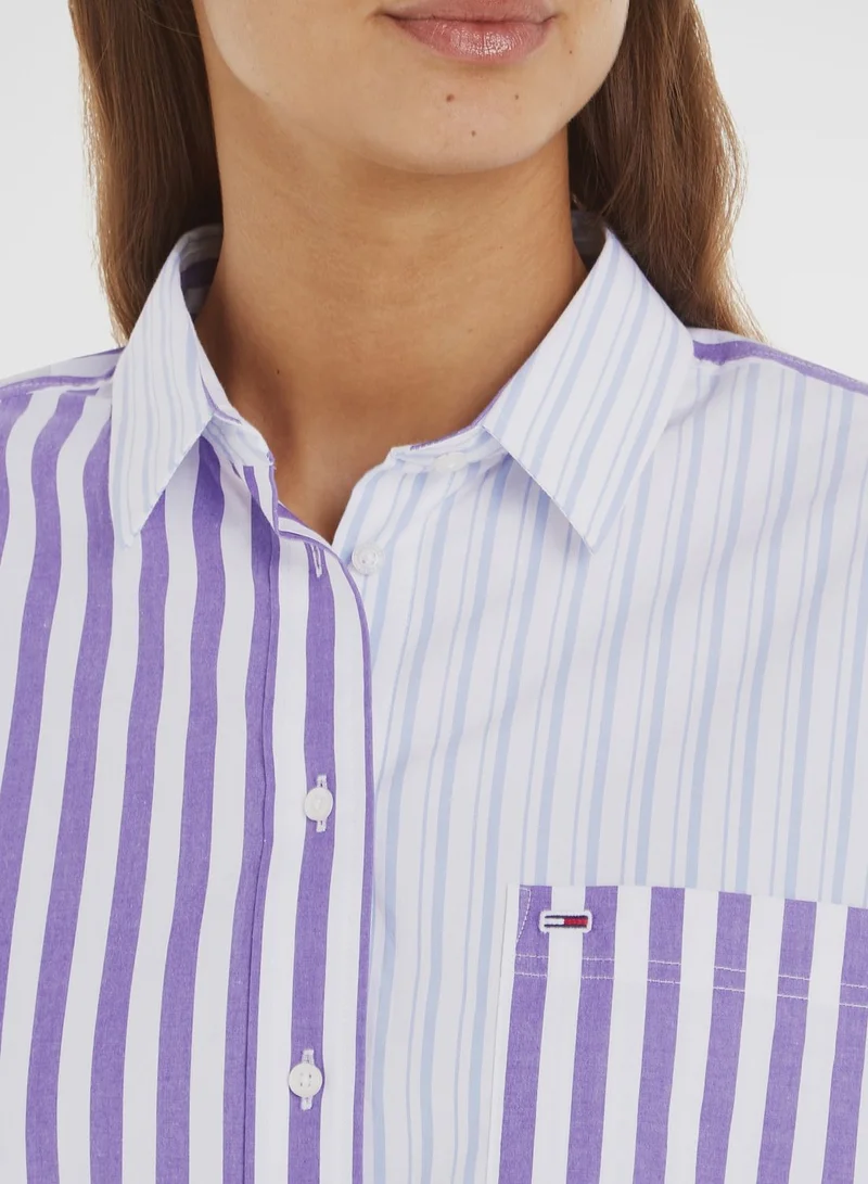 TOMMY JEANS Striped Pocket Detail Shirt