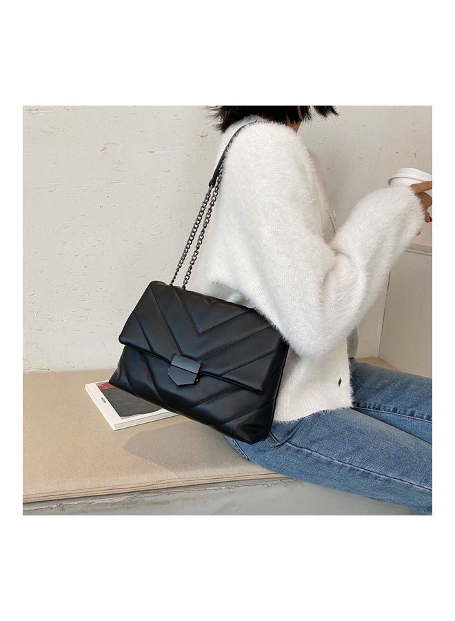 NIBEMINENT Front Flap Closure Crossbody Bag Black  - Image 5