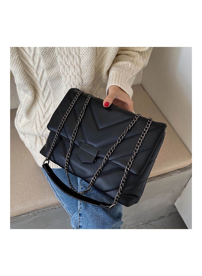 NIBEMINENT Front Flap Closure Crossbody Bag Black  - Image 2