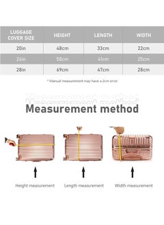 Muyixin 3 Pieces PVC Thicken Luggage Protective Covers Waterproof Suitcase Cover for Travel Luggage (20"+24"+28")  - Image 3