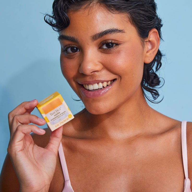 Tree Hut Vanilla Overnight Lip Mask, Deeply Hydrating Leave-On Treatment for Soft Lips, Self Care Essential, Holiday Gift & Stocking Stuffer, 6 oz - Image 3