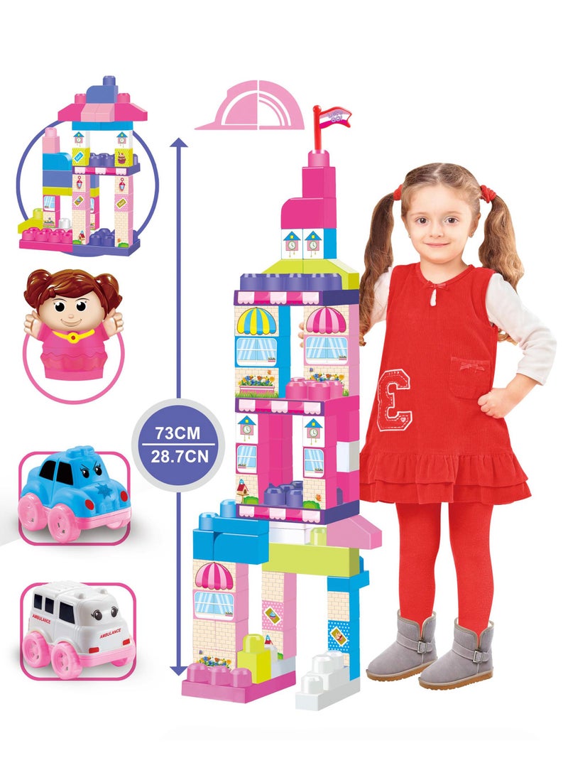 Girls' Set Building Blocks 72PCS  - Image 1
