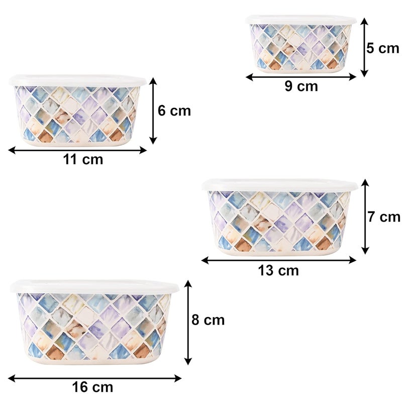 Earthism EcoFriendly Bamboo Fibre Storage Containers Set of 4 Contours Purple - Image 5