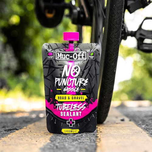 Muc Off Muc-Off No Puncture Hassle Road & Gravel Tubeless Sealant, 1 Liter - for Bicycle Puncture Repair - Durable Bike Tire Sealant for Road, Gravel, Commuter and XC Bikes - Image 5