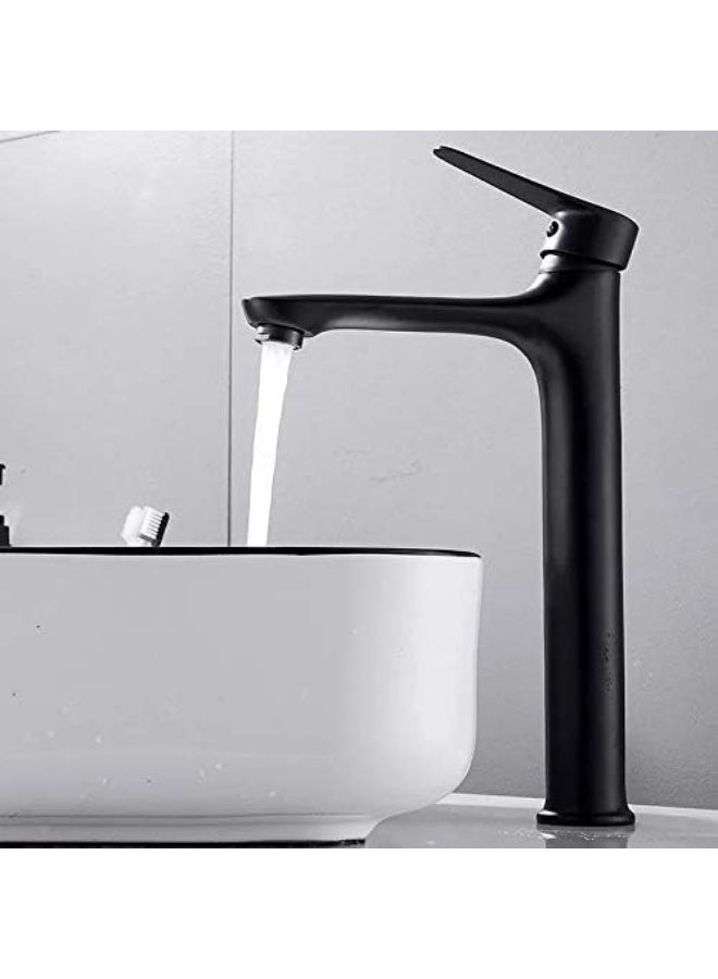 PRIME SOLE Single Handle Basin Mixer Tap | Tall Vessel Sink Faucet | Water Saving Bathroom Faucet | Brass Construction | Ceramic Cartridge | Easy Installation | Modern Wash Basin Tap - Image 1