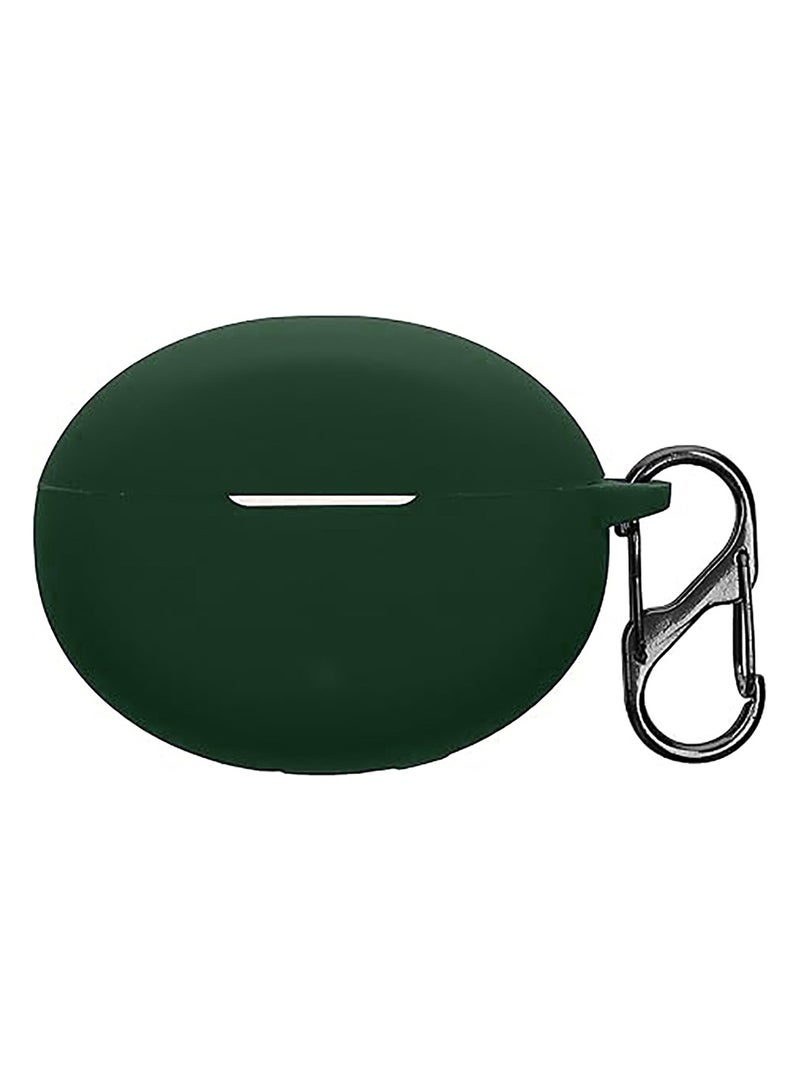 Silicone Case for Oneplus nord Buds 3 pro/Oneplus Buds pro 3, Shockproof Protective Earbuds Cover with Carabiner Accessories (Green) - Image 1