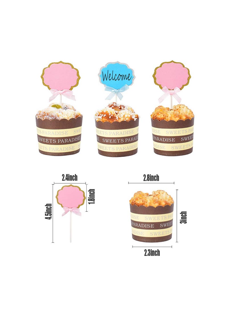 HOKPA HOKPA 6Pcs Fake Cupcake  Simulation Sprinkle Frosting Artificial Realistic Cake Food Muffin Bread Dessert Mixed Food Model Kitchen Decoration Bakery Display Props  - Image 2