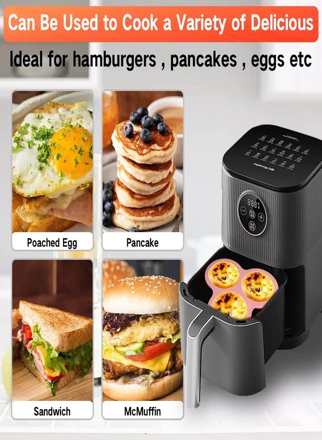 Abnaok 2PCS Silicone Air Fryer Egg Pan with 6PCS Reusable Silicone Baking Cups, Non-Stick Air Fryer Baking Pan, 3 Cavity Muffin Pans Muffin Cups for Baking - Image 4